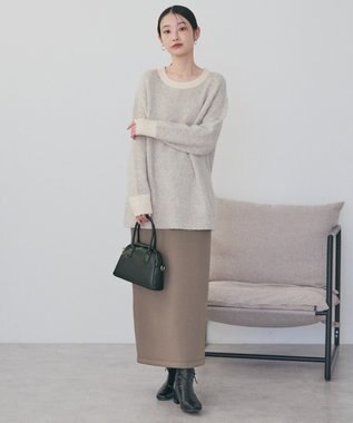 AMERICAN HOLIC ダンボールポンチスカート Gray Beige