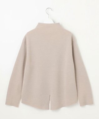 自由区 【セットアップ対応・洗える】ウールミラノボトルネック ニット ベージュ×ベージュ