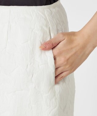NAVE 【Nave・洗える/シアー素材】クラッシュオーガンジー スカート ホワイト系