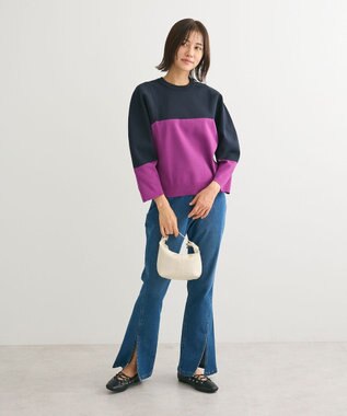 Green Parks ・ＳＵＧＡＲ　ＳＰＯＯＮ　デニムスリットフレアパンツ Indigo