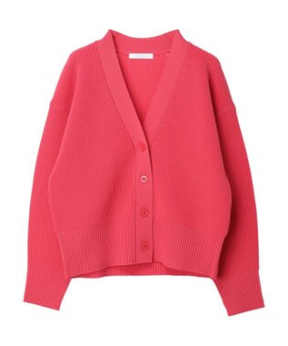 Green Parks スポンディシュ畦編みショート丈カーディガン Pink