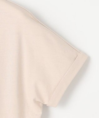 J.PRESS LADIES 【洗える】コットンリネンジャージー ポロ カットソー ベージュ系