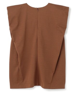 BEIGE， 【洗える】SCALA / コットンリネンボリュームスリーブトップス Brown