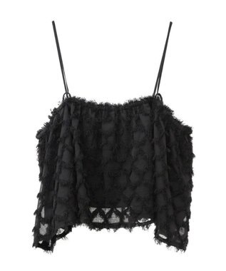 Green Parks ・ＥＬＥＮＣＡＲＥ　ＤＵＥフリンジジャカードビスチェ Black