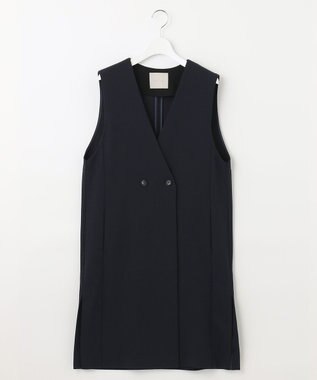 UNFILO 【ストレッチ/洗える】BEAUTY MOVE ダブルボタンジレ ネイビー