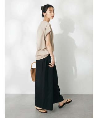 CRAFT STANDARD BOUTIQUE 【キナリノ別注】リネンレーヨンワイドパンツ Black