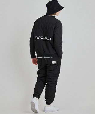 PW CIRCULUS 【MEN】ひょうたんキルト中綿ワイドジョガーパンツ ブラック系