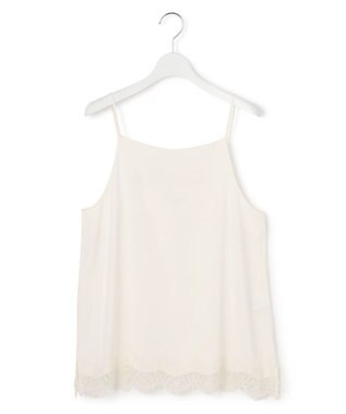 23区 L 【先行予約】サテンレースキャミソール