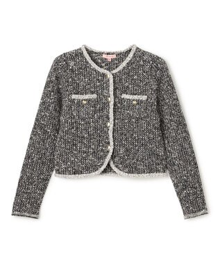 TOCCA TWEEDY MAZE ニットジャケット ブラック系