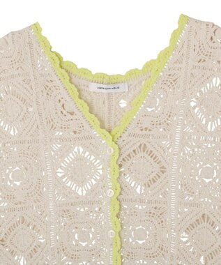 AMERICAN HOLIC クロシェ風ニットベスト Ivory