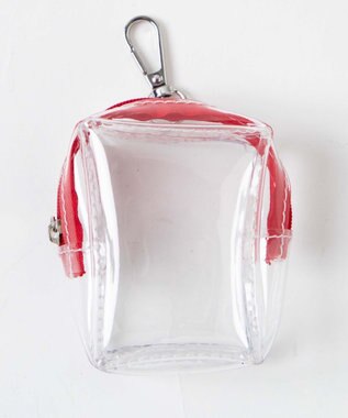 WEGO 立体クリアミニポーチ レッド