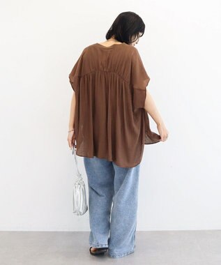 Green Parks フレンチスリーブリブドッキングシャツ Off White