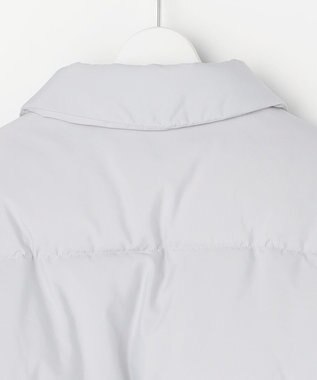 Feroux ファーカラー付き・ダウン見え中綿 ジャケット ライトグレー系