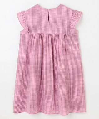 組曲 KIDS 【150-160㎝】ギンガムサッカー ワンピース ラズベリー