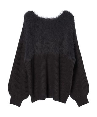 Green Parks ・Ｐｅｔｉｔ　Ｆｌｅｕｒ　シャギーキリカエニット Charcoal Gray