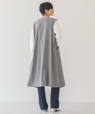 AMERICAN HOLIC Ｖネックロングジレ Gray Mixture