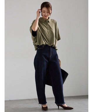 Te chichi ピーチショートシャツ カーキ