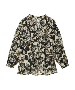 CRAFT STANDARD BOUTIQUE インド綿アソート柄シャツチュニック Ivory