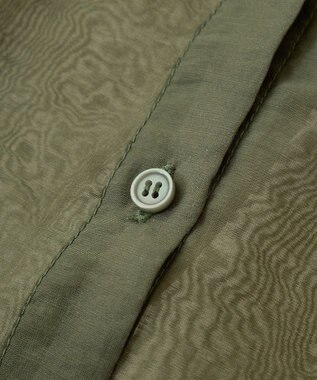 Green Parks ・ＥＬＥＮＣＡＲＥ　ＤＵＥ　テープ刺繍シアーシャツ Khaki
