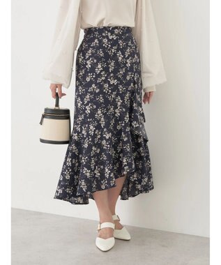 earth music&ecology アシメラッフルヘムスカート Pink