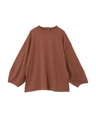 CRAFT STANDARD BOUTIQUE モックネックリングドット９分袖プルオーバー Terracotta