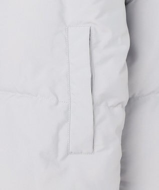 Feroux ファーカラー付き・ダウン見え中綿 ジャケット ライトグレー系