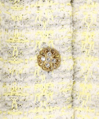 自由区 【Precious 5月号掲載】【カトリエムブーケ】Couleur tweed ツイードジレ チャコール系