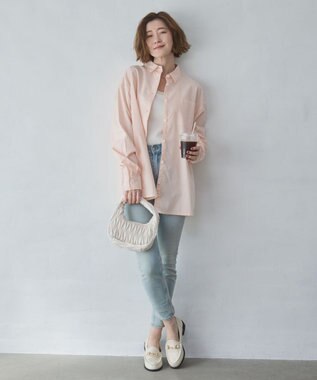 WEGO 【26年春新色登場★】USPOLOBIGシャツ ライトピンク