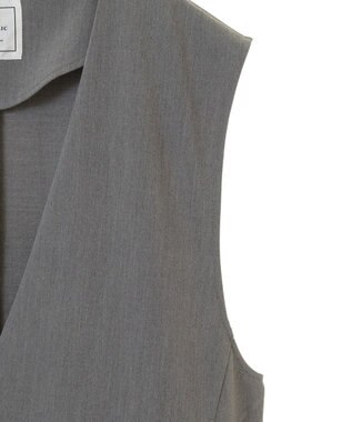 AMERICAN HOLIC Ｖネックロングジレ Gray Mixture