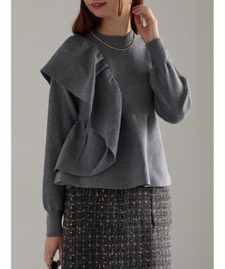 Te chichi アシンメトリーフリルニット《2025winter catalog item》