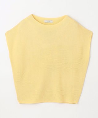 ANY 【新色追加/14色展開】アクリルガーターフレンチスリーブニット イエロー