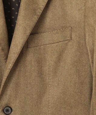 JOSEPH ABBOUD 【ストレッチ】ヘリンボンスウェード ジャケット キャメル系