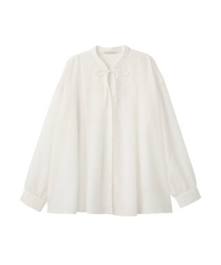 Green Parks フレアラインスキッパーブラウス Off White