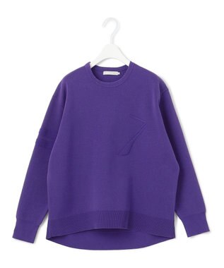 ICB 【洗える】ナンバリングカラーニット  プルオーバー アイリス系［ソウルナンバー７］