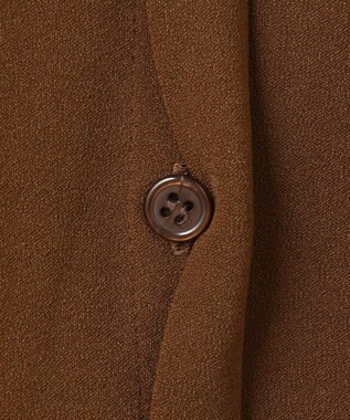 ICB 【洗える】マラボーテジョーゼット ボウタイデザインカットソー コーヒー系