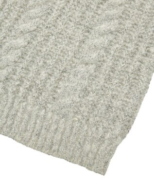 Green Parks 衿付きケーブルｚｉｐカーディガン Light Beige