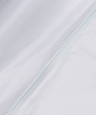 Feroux ファーカラー付き・ダウン見え中綿 ジャケット ライトグレー系