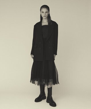 GRACE CONTINENTAL オーバーサイズコートジャケット ブラック