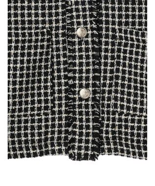 Green Parks ・ＥＬＥＮＣＡＲＥ　ＤＵＥ　ツィードノーカラージャケット Black