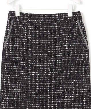 ICB 【セットアップ着用可能】ロービングツイード ナロースカート ブラック×オフホワイト系