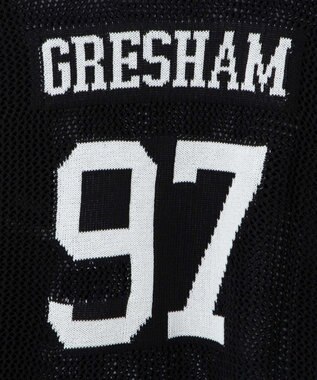 WEGO ロゴメッシュジャガードニット ブラック