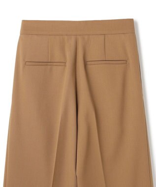 BEIGE， 【洗える】STEVIA / ウール混タックワイドパンツ Brown
