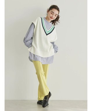 AMERICAN HOLIC 美・美・美　ポンチフレアパンツ Yellow