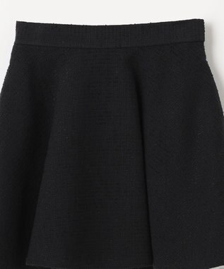 NAVE 【Nave】ストライプツィード  フレアースカート ブラック系