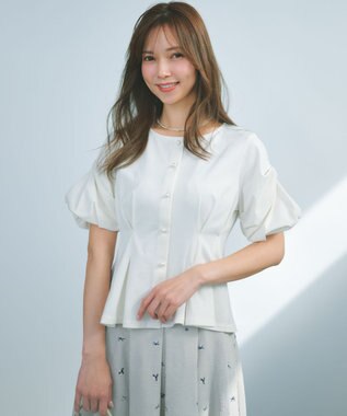 組曲 S 【美人LABコラボ】ビューティーファンクションジャージー パールコルセットトップス アイボリー系