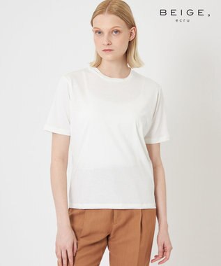 BEIGE， HORSETAIL / メッセージTシャツ White x White