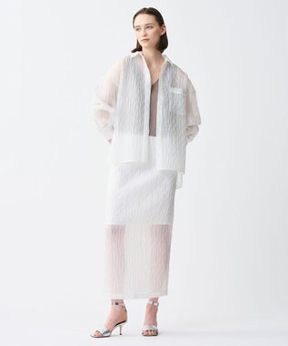 uncrave ドレープツイル Vネックトップス トープ（佐藤晴美さん着用）