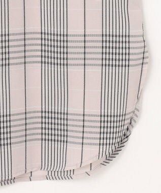 J.PRESS LADIES 【洗える】ドライタッチドビーチェック ブラウス ライトグレー系3