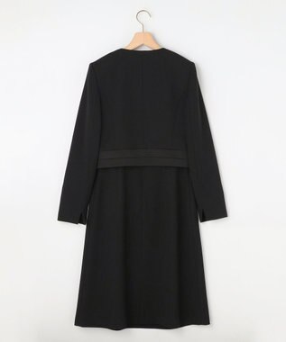 組曲 NOIR 【ストレッチ/オールシーズン対応】ペプラムミニグログラン ジャケット＋ワンピース ブラック系