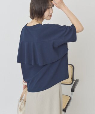 AMERICAN HOLIC 【先行予約】【WEB限定】バックフリル半袖プルオーバー Navy
